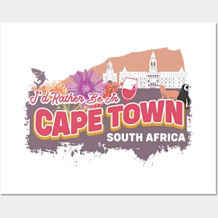 I'd Rather Be In Cape Town South Africa Vintage Souvenir Posters and Art